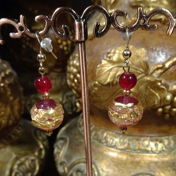 Handcrafted Murano earrings in drop style & 5 color options - Picture 10 of 15